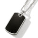 Black Onyx Tag Pendant Necklace