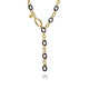 Alternating Black Ceramic and Gold Link Necklace