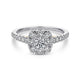Square Shaped Halo Complete Diamond Engagement Ring